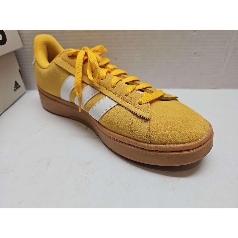 Adidas Grand Court Alpha Yellow Suede Sneaker with Gum Sole Size 11 - Picture 12 of 14